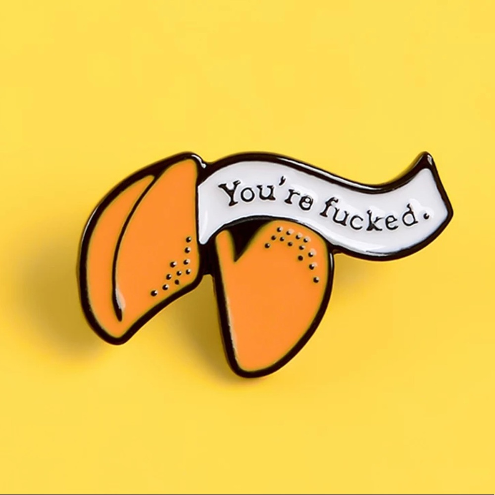 🥠 Fortune Cookie BOHO Enamel Pin 🥠 - Picture 2 of 4